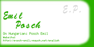 emil posch business card